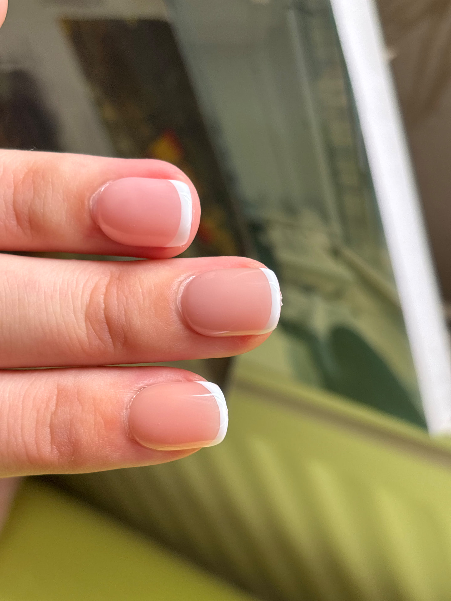 Korte natuurlijke French nagels