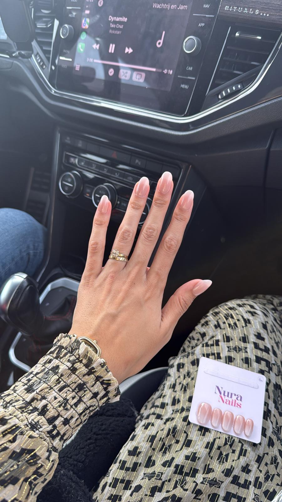 Custom nail design - soft pink ombre